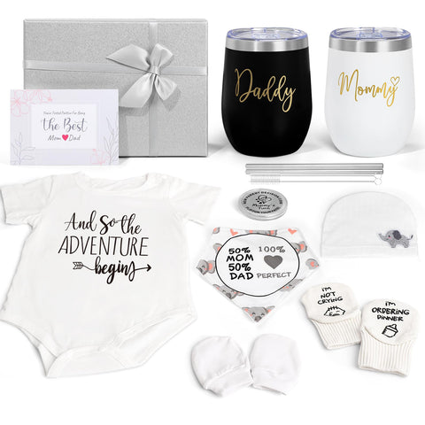 Suhctuptx regalo para mamá primeriza, tumbler gris para bebidas diarias