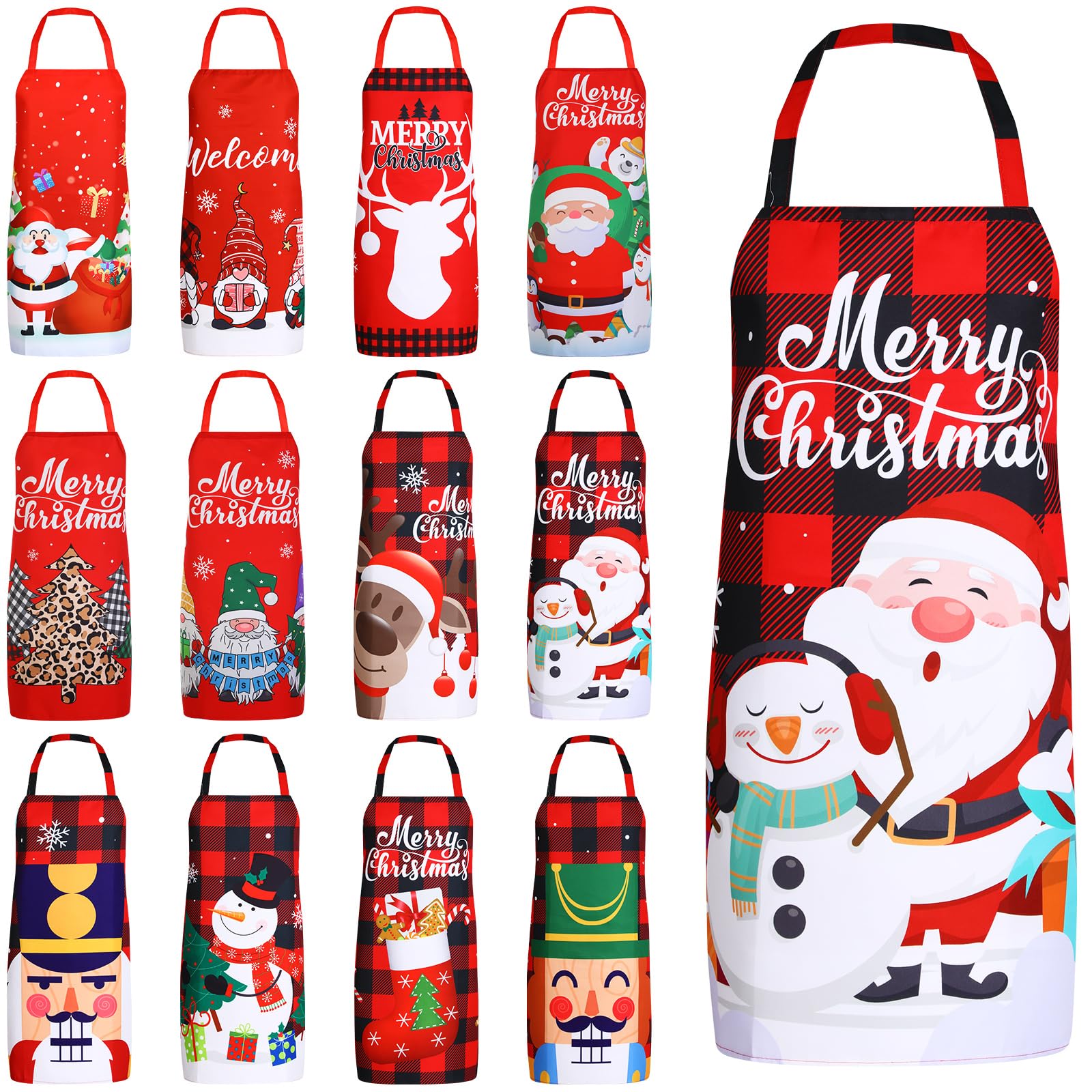 Delantal Suhine Papá Noel: protege la ropa durante la cocina festiva.