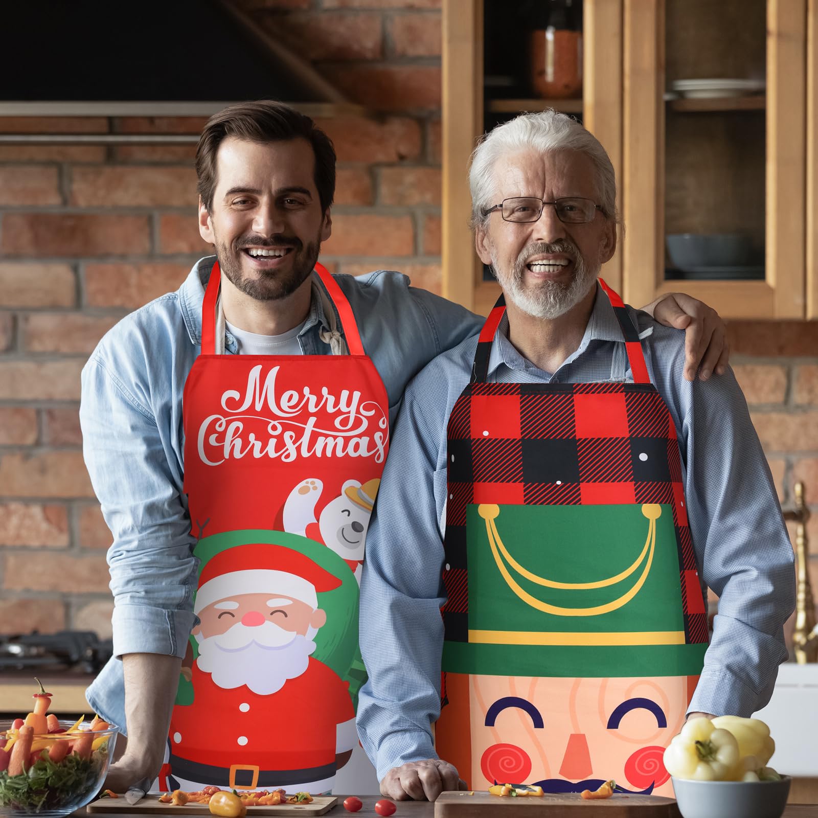 Delantal Suhine patron-vichy-negro-rojo: estilo clásico para la cocina.
