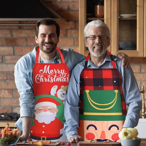 Delantal Suhine patron-vichy-negro-rojo: estilo clásico para la cocina.