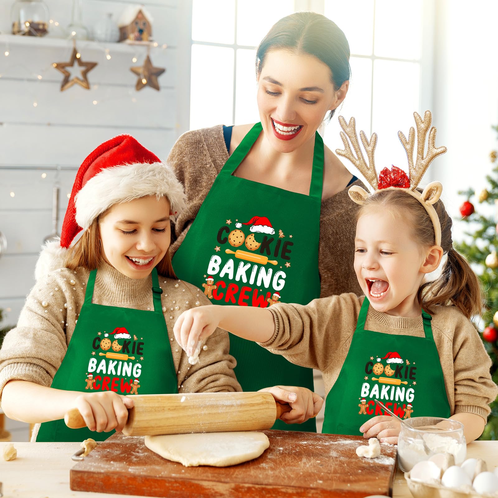 Delantales Suhine para barbacoas navideñas, diseño divertido para compartir cocina