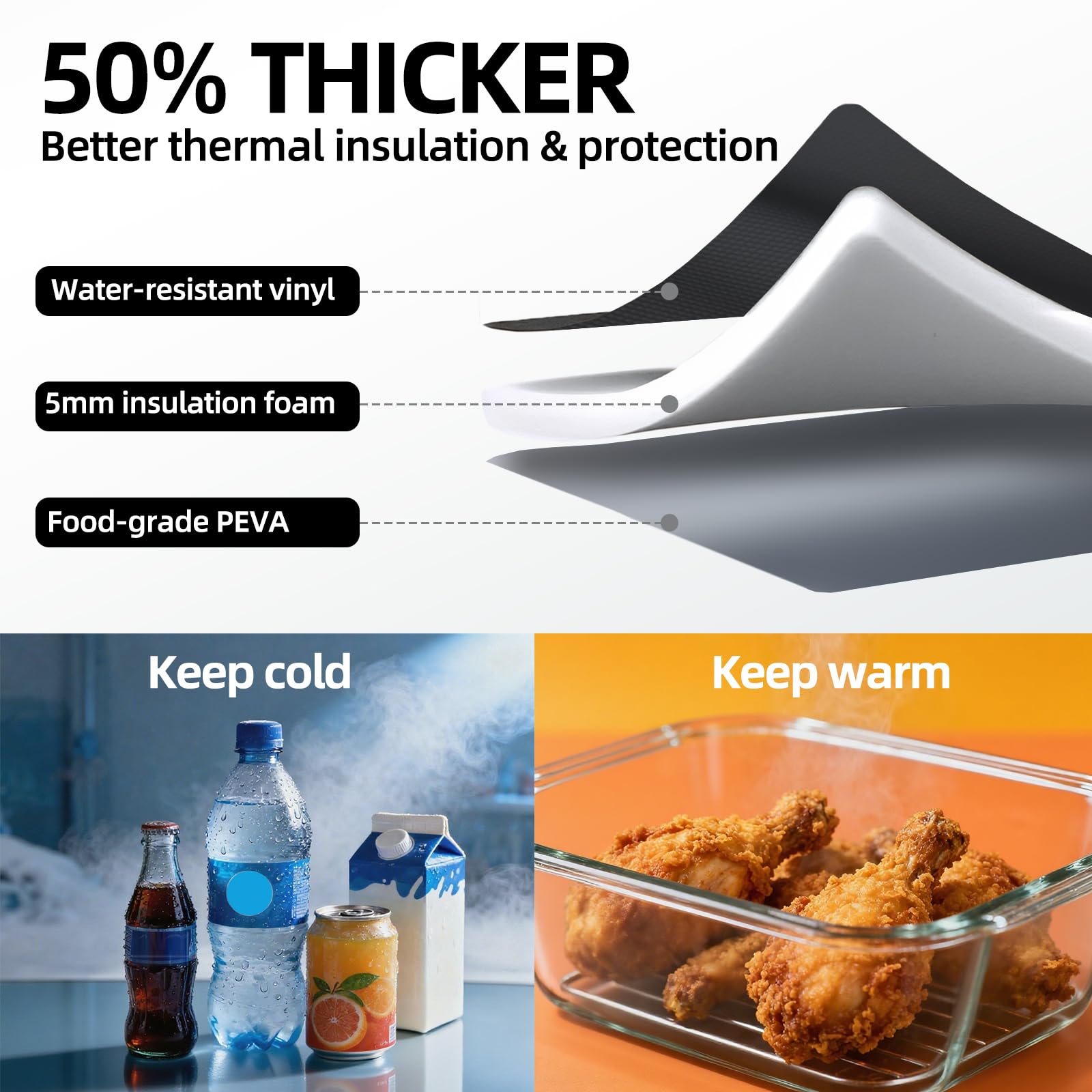 SUITMAT aislamiento de 5mm mantiene el calor de Ninja Crispi para comidas.