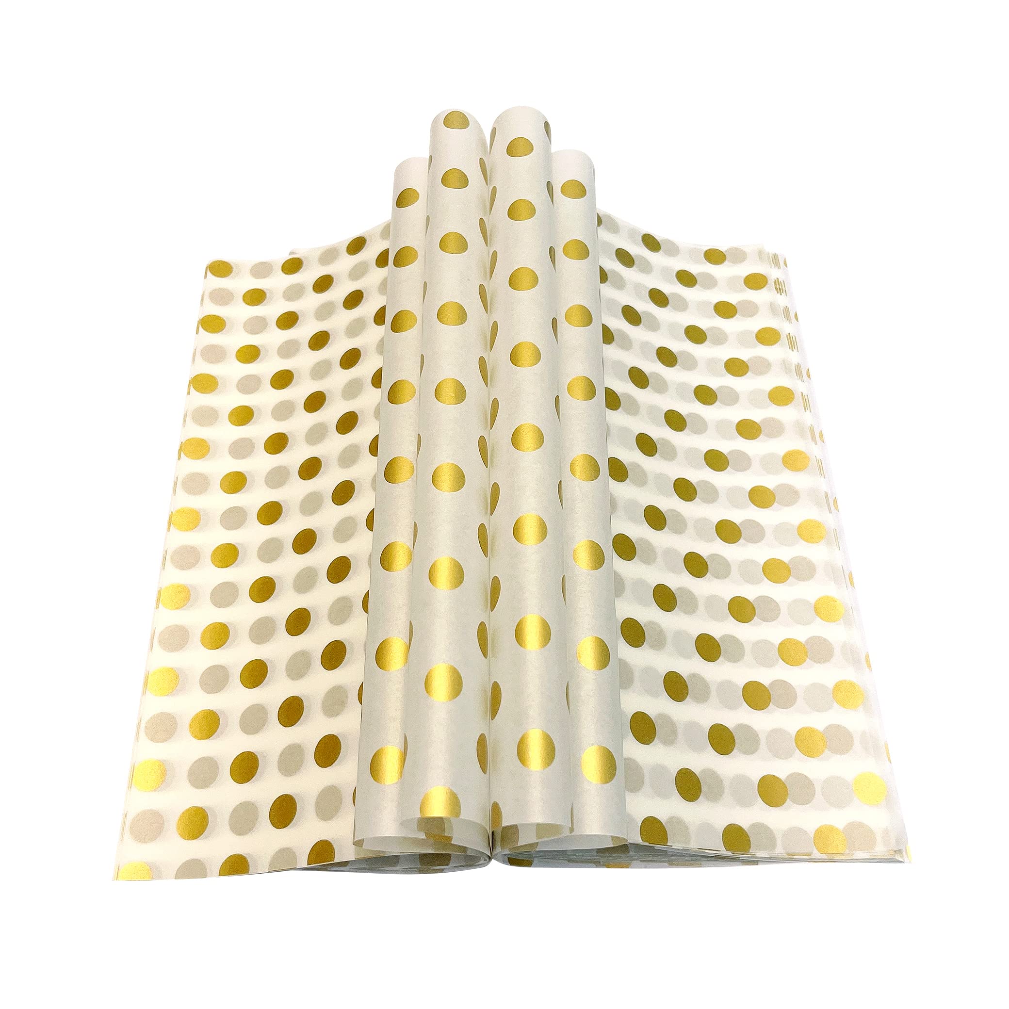 Suiwen, papel encerado dorado con puntos para servir comida con elegancia.