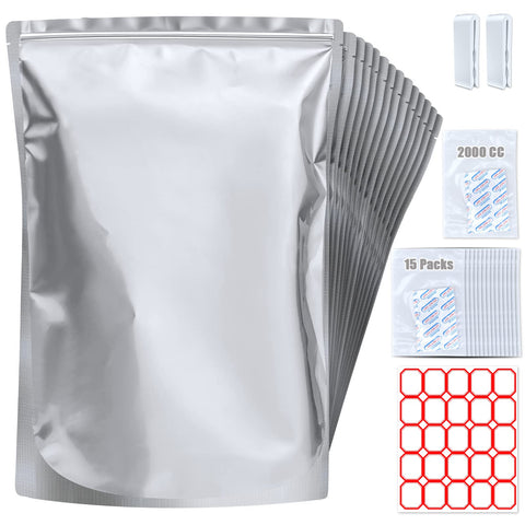 Sukerle bolsas Mylar 5 galones con absorbentes oxígeno para almacenamiento prolongado