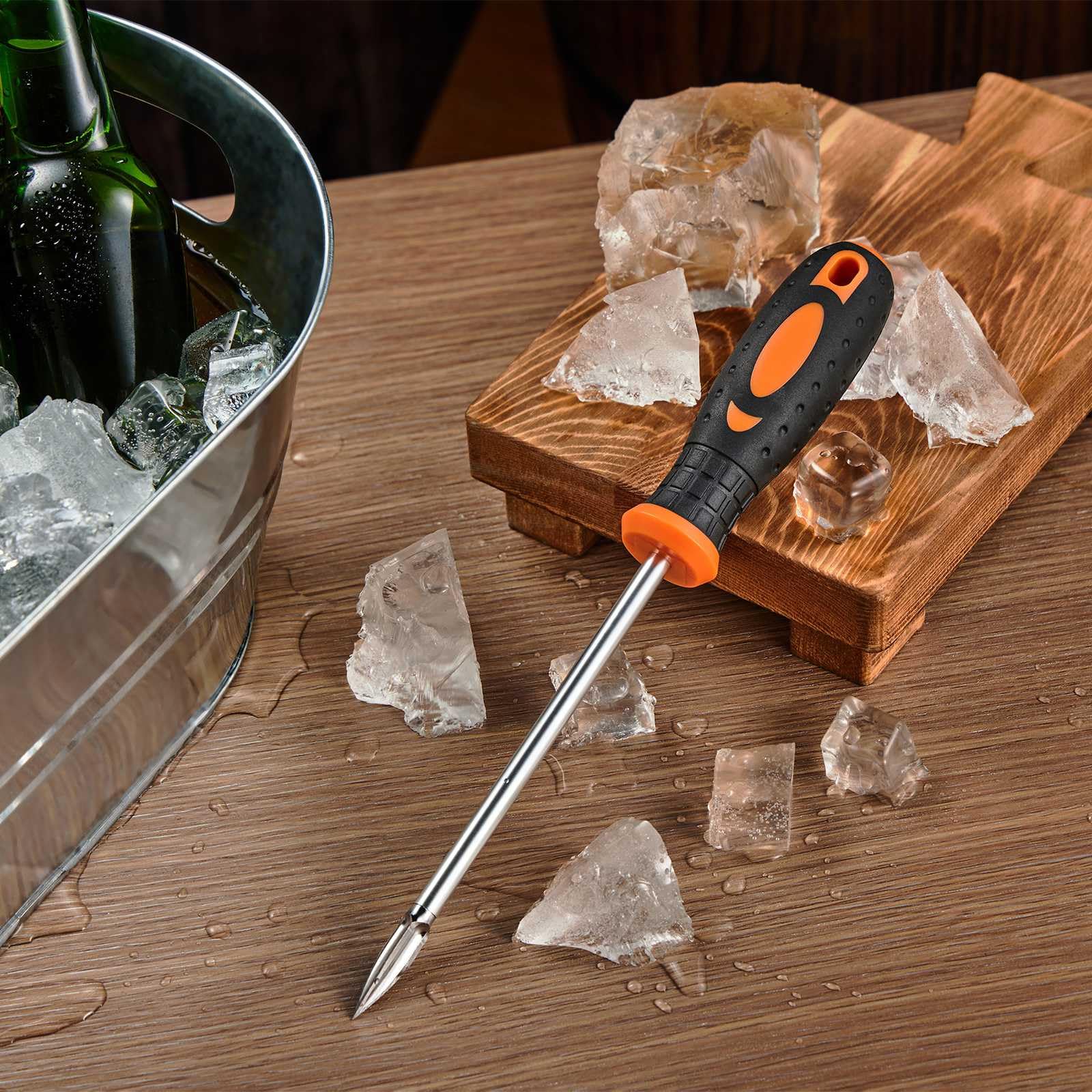 Pico de hielo Sukiise con agujero para cordón para almacenamiento seguro.