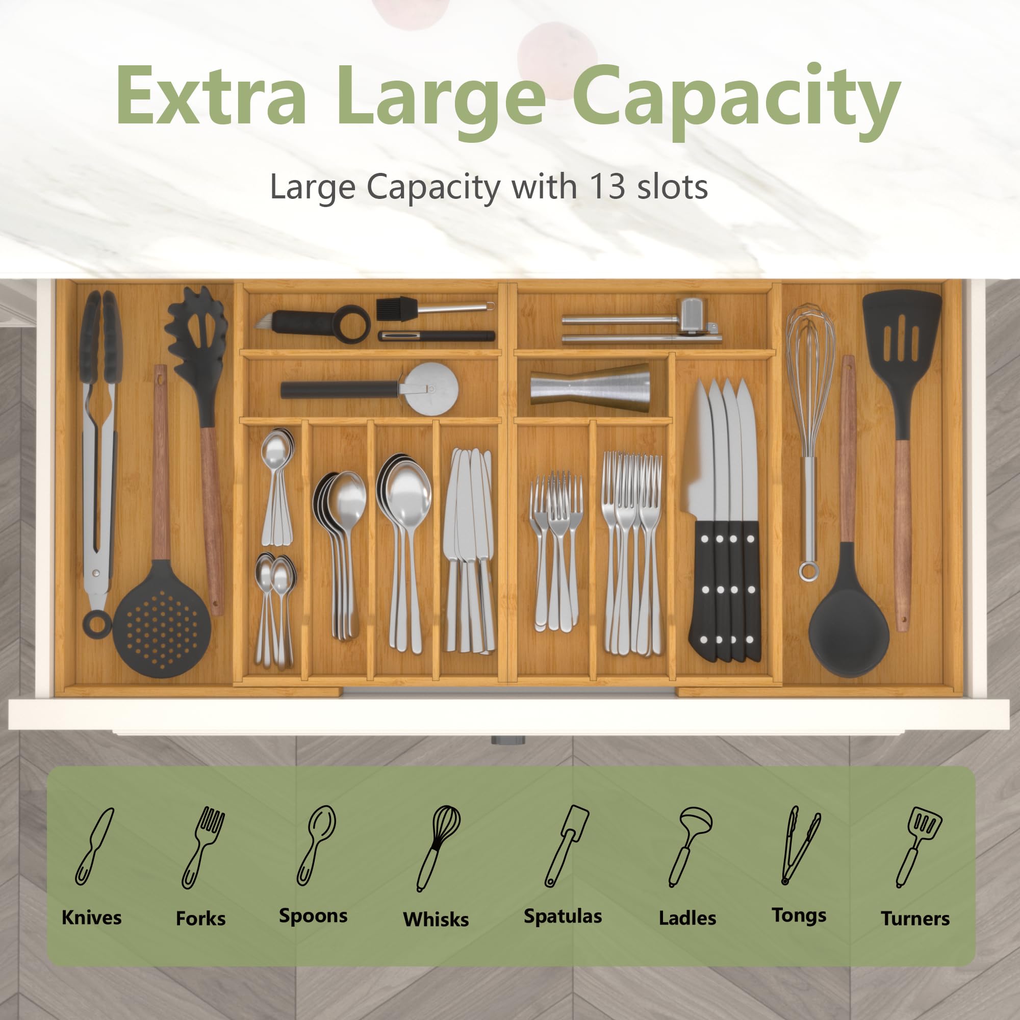 Suli, diseño combinable, permite dividir el cajón en secciones.