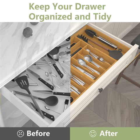 Suli ofrece 13 compartimentos para organizar cubiertos y utensilios.