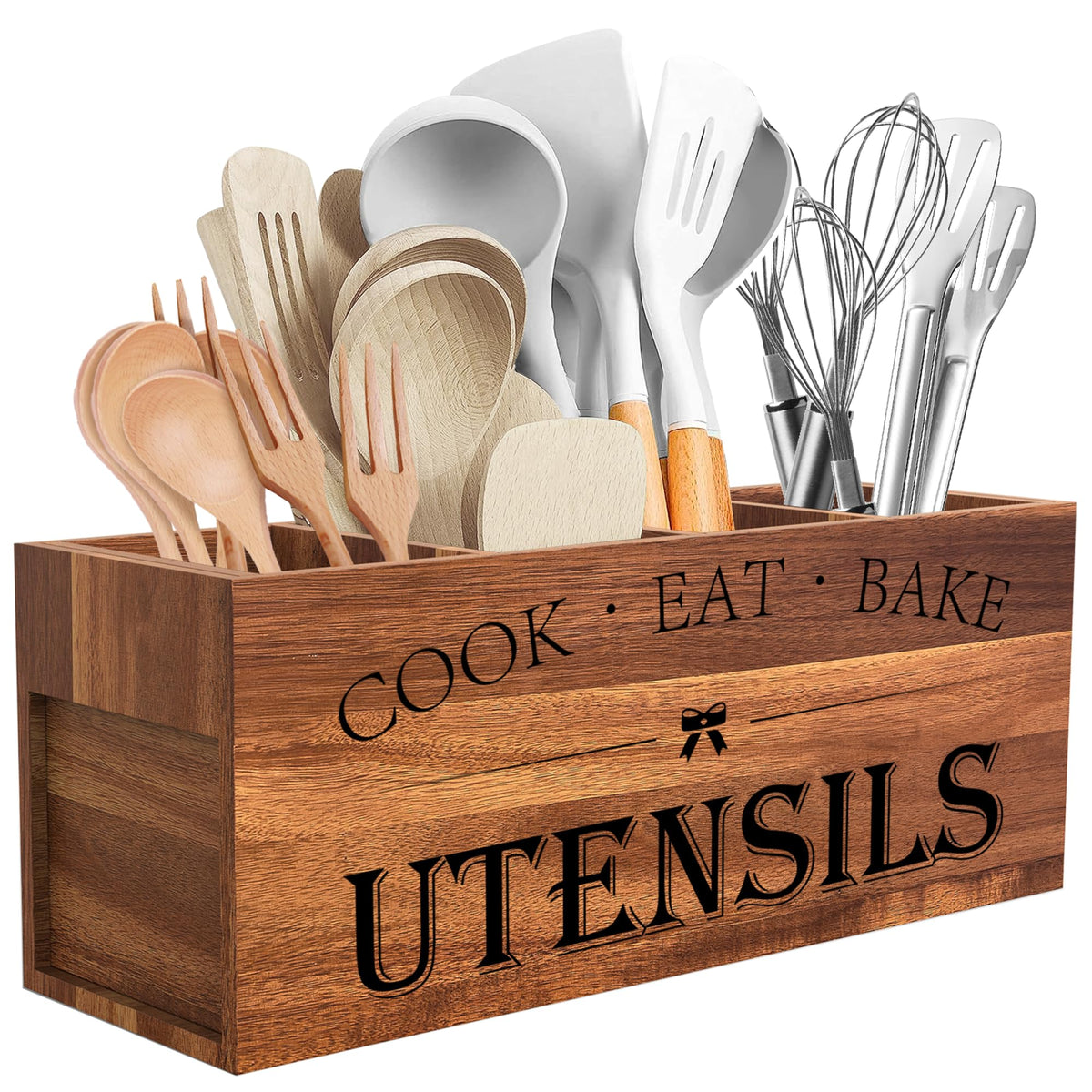 Suli bandeja-utensilios con cuatro compartimentos para organizar utensilios en la encimera