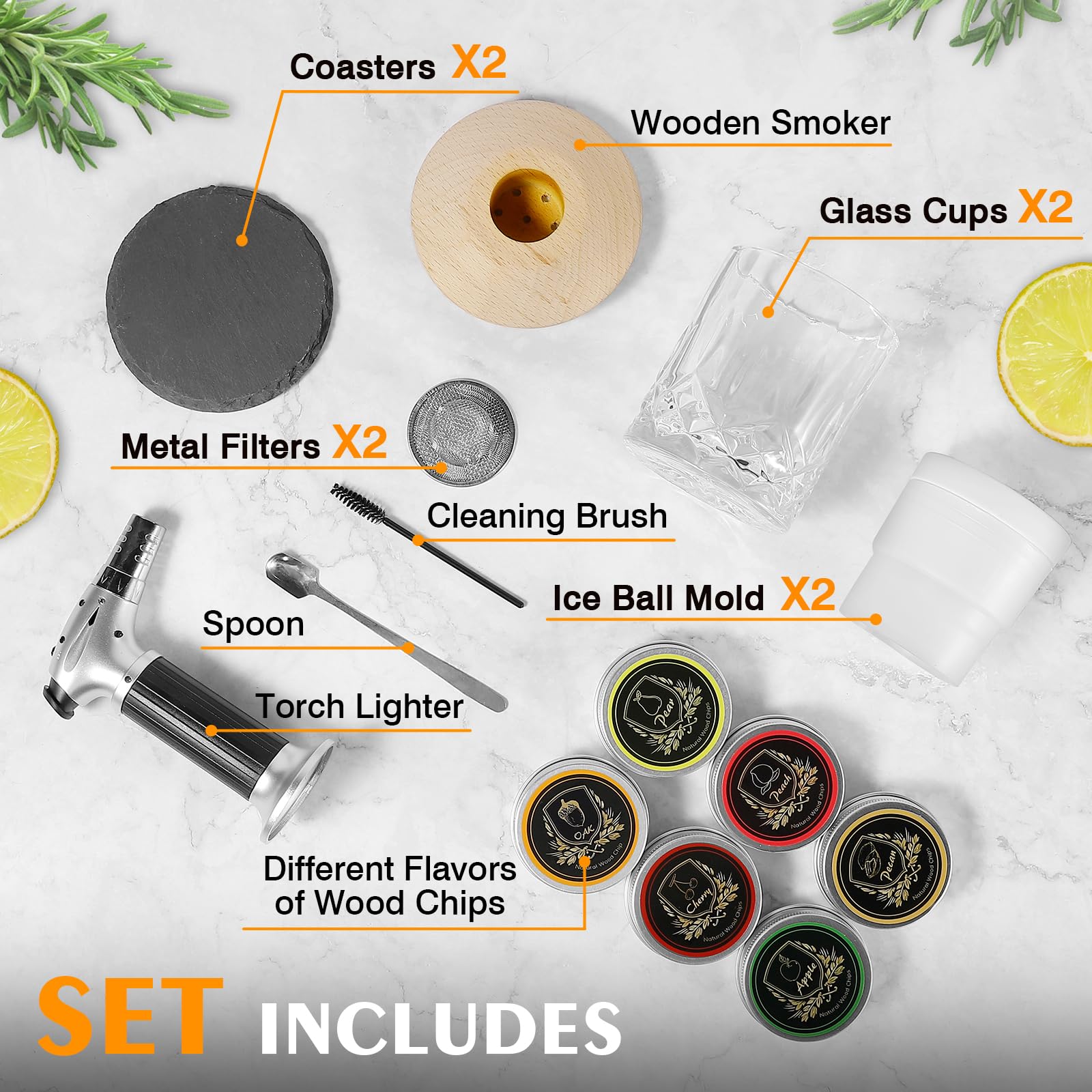 Sumapner maderas de seis sabores para personalizar bebidas con humo