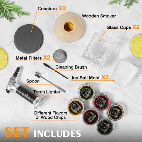 Sumapner maderas de seis sabores para personalizar bebidas con humo