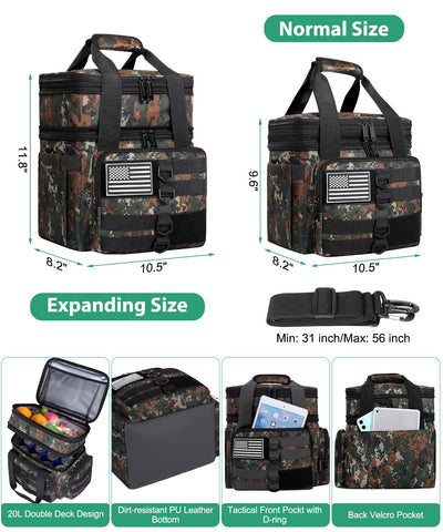 SumeStar bolsa de almuerzo, uso para trabajo y exteriores, transporte seguro de comidas y bebidas.