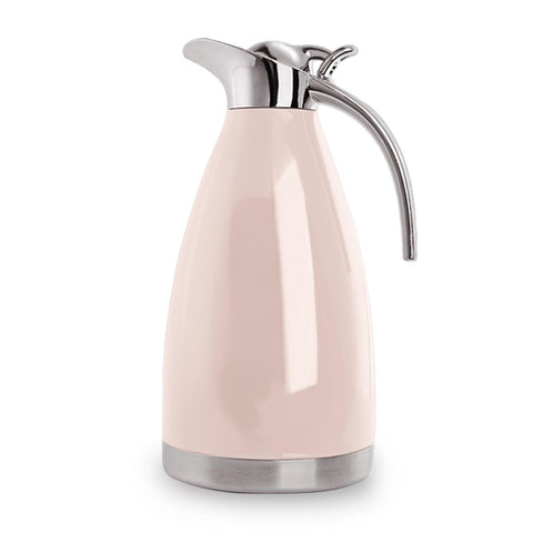 Sumerflos cafetera térmica rosa vista frontal para iniciar el día con café caliente