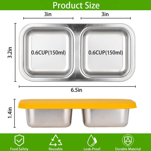 SUMERX Contenedor de snacks de acero inoxidable para uso duradero.