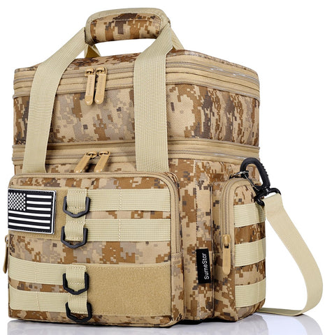 Sumestar bolsa-almuerzo tactica camuflaje mantiene la comida caliente durante el dia