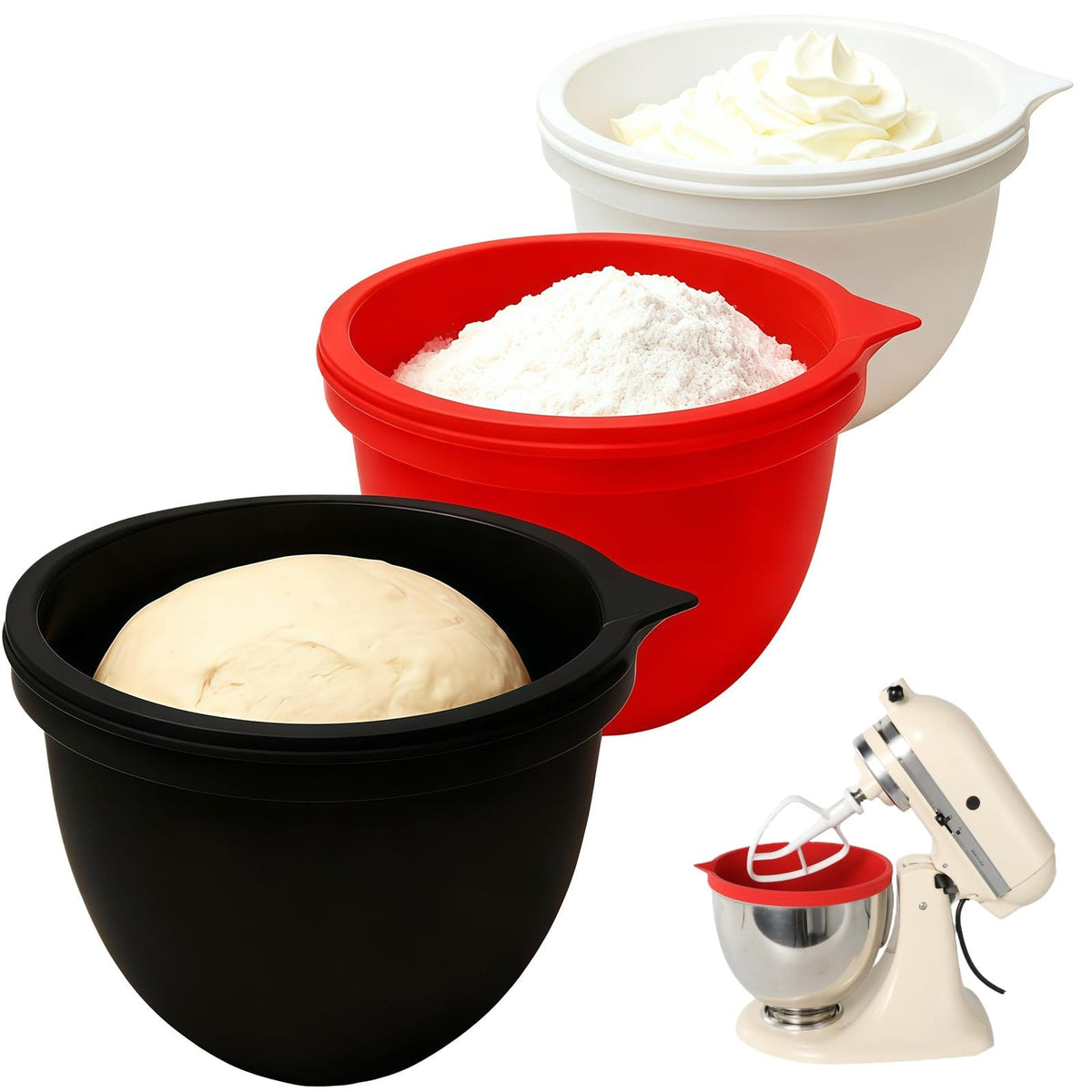 Sumglicie MixAid Liner durabilidad de silicona gruesa para uso diario en la cocina
