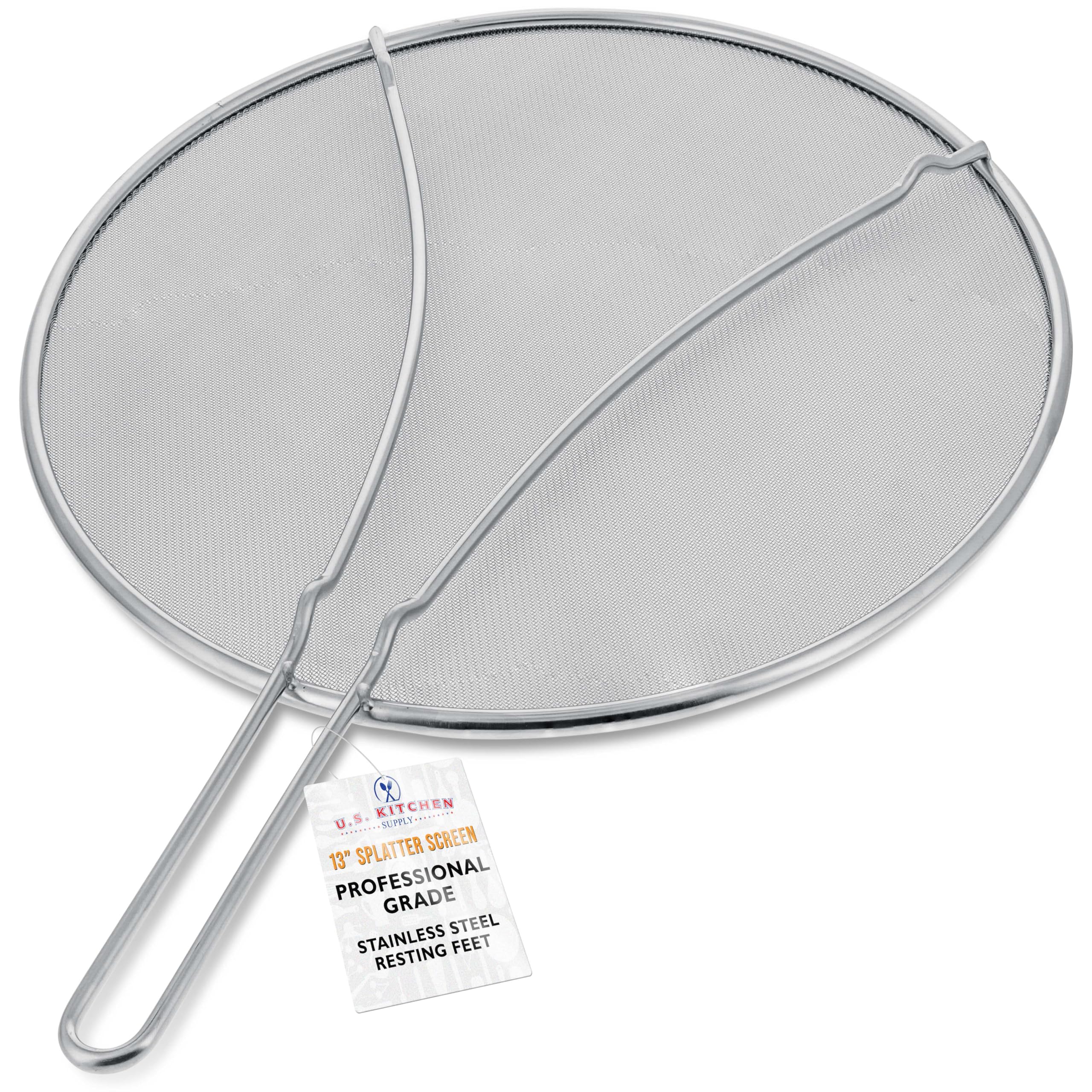 U.S. Kitchen Supply escudo salpicaduras 13 pulgadas con malla fina reduce salpicaduras