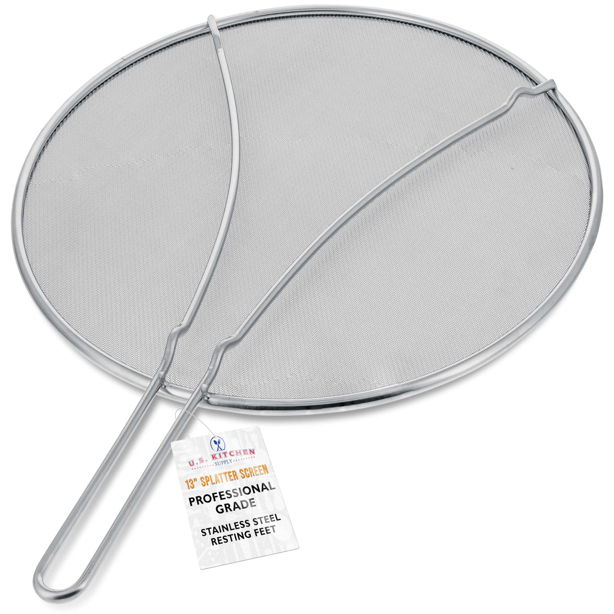 U.S. Kitchen Supply escudo salpicaduras 13 pulgadas con malla fina reduce salpicaduras