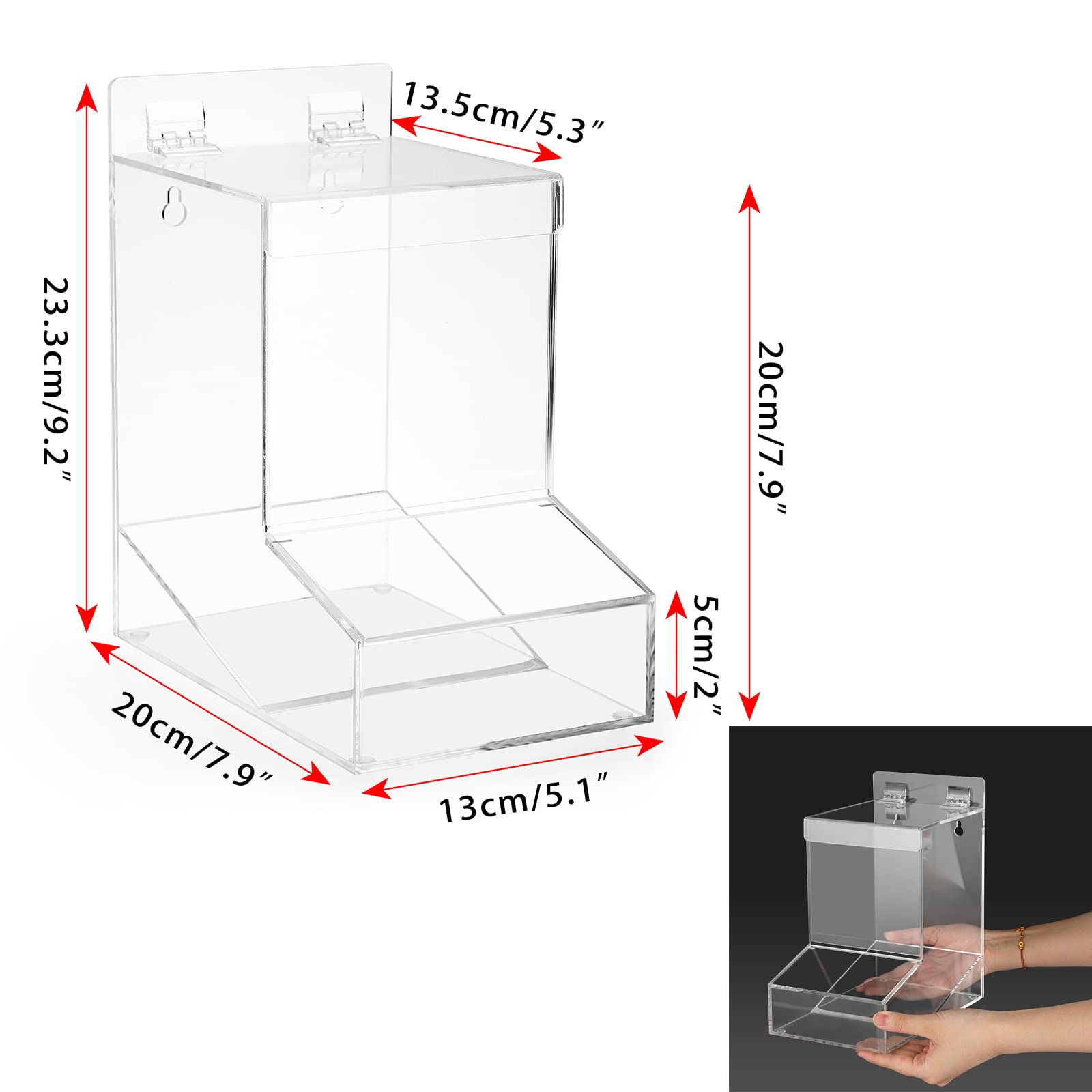 Sumnacon dispensador acrílico para redes de cabello, almacenamiento ordenado y fácil acceso.