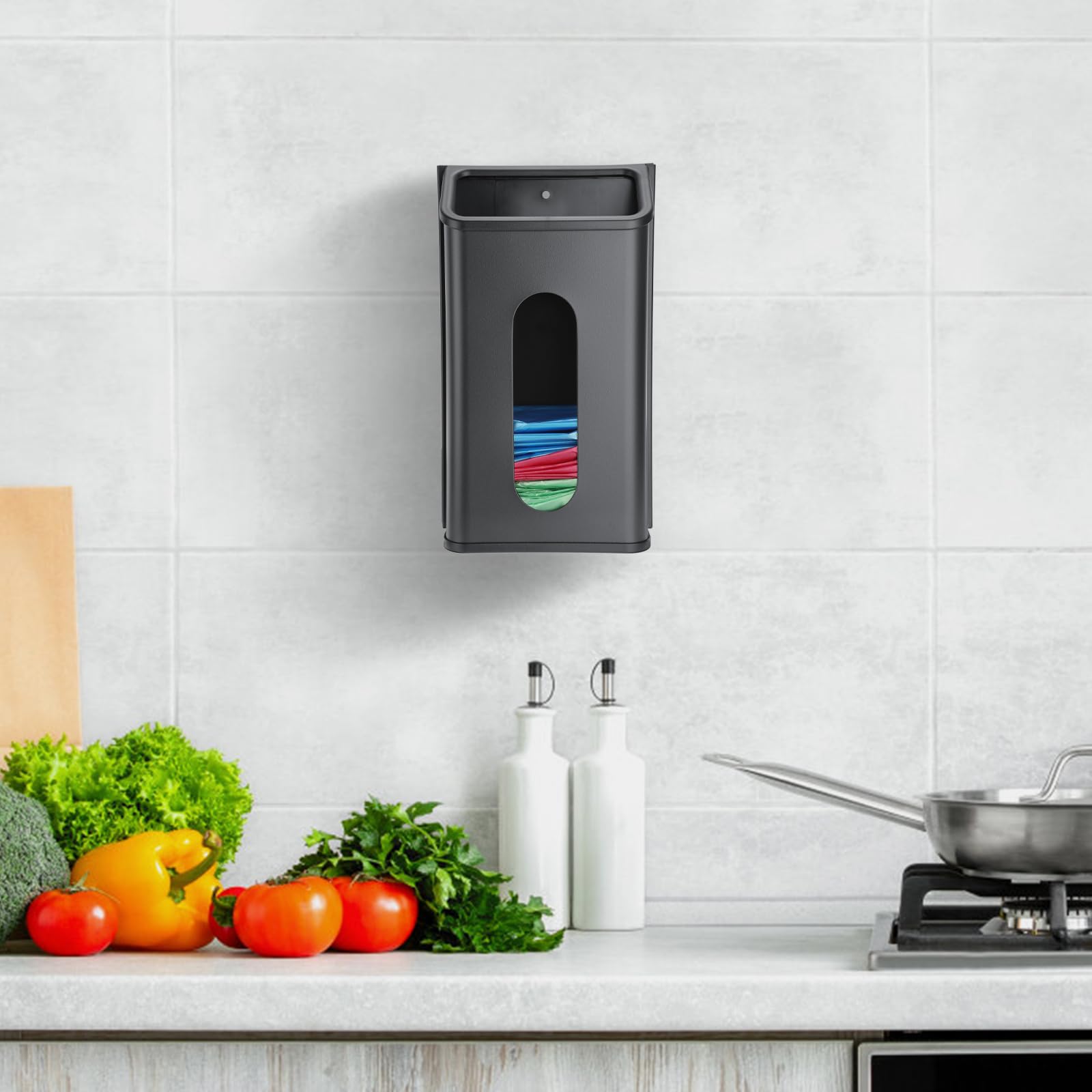 Dispensador Sumnacon para cocina con montaje adhesivo, solución rápida.