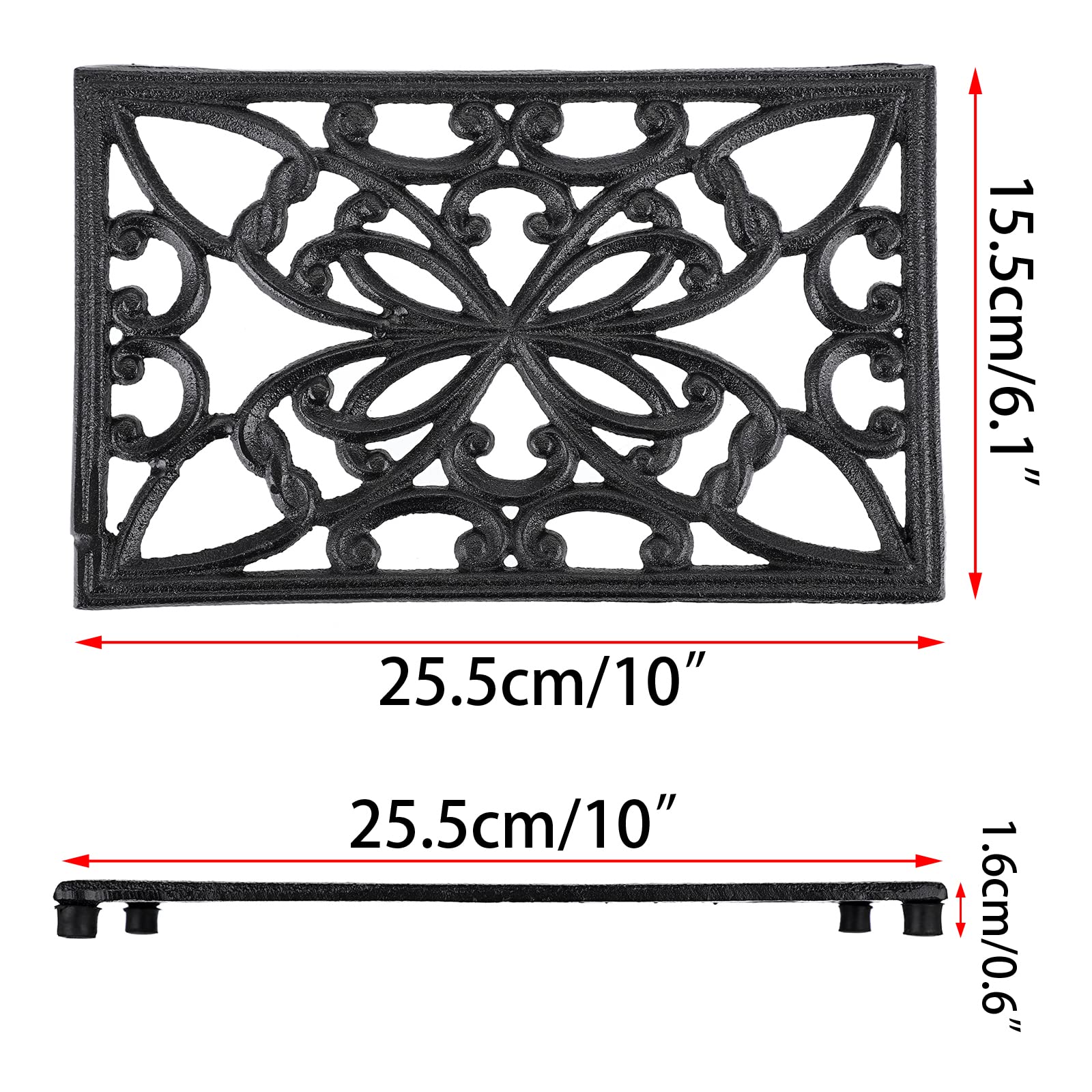 Sumnacon soporte para ollas rectangular base resistente para platos calientes