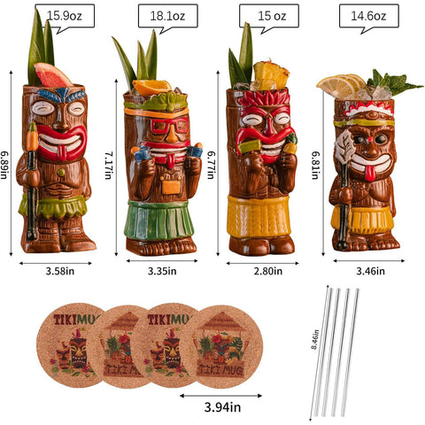 SUN GKOTTA posavasos tiki, prácticos y decorativos para mesas de fiesta.