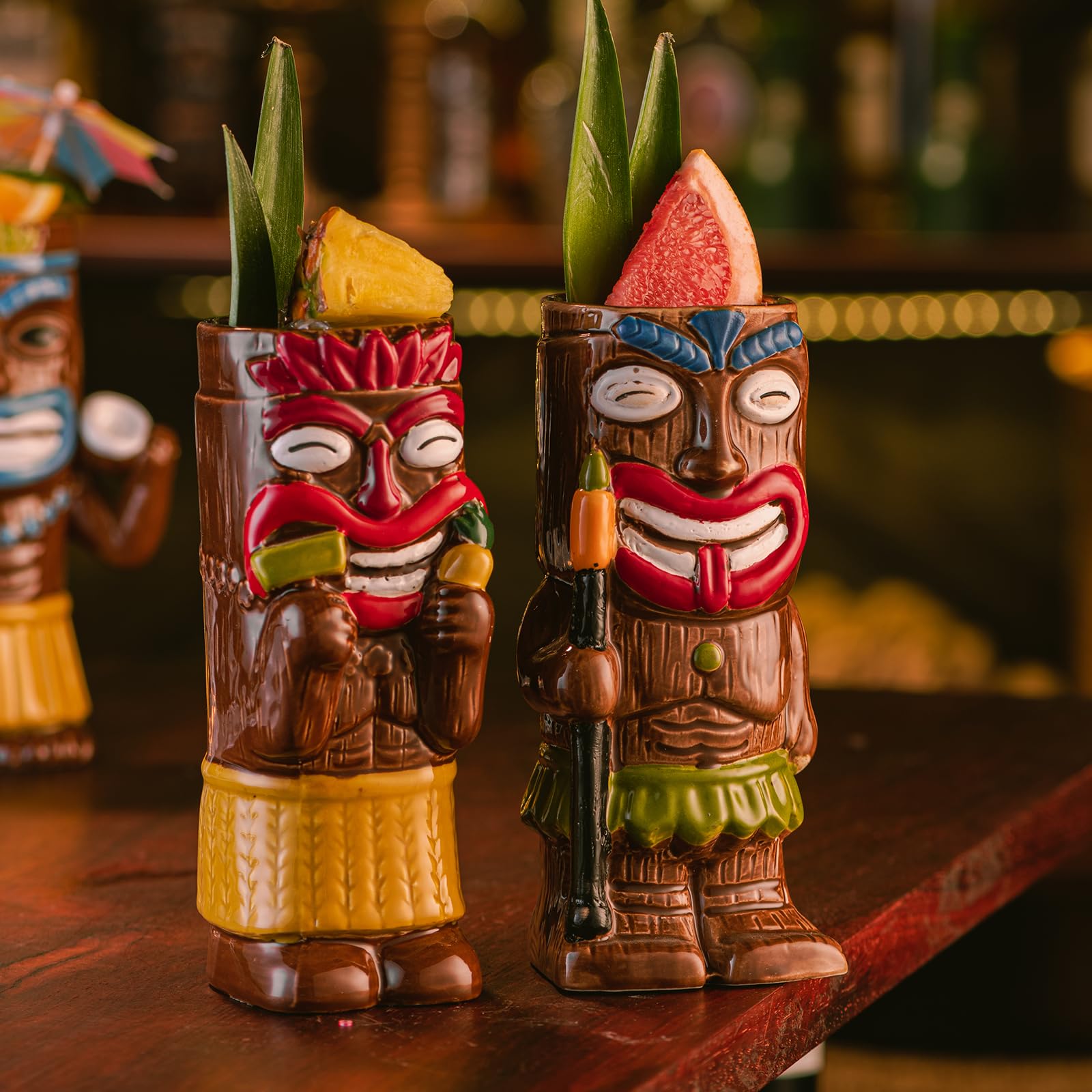 SUN GKOTTA vasos coctel tiki, diseño temático para cócteles refrescantes.