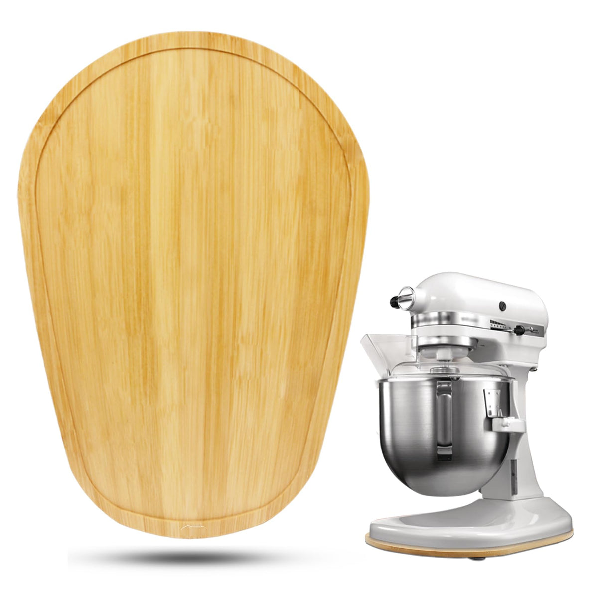 Sun3drucker Bamboo Mixer Slider para KitchenAid 5-8 Qt: deslizamiento suave del bol.