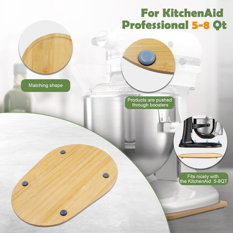 Sun3drucker Bamboo Slider de bambú natural para KitchenAid cuida la superficie.