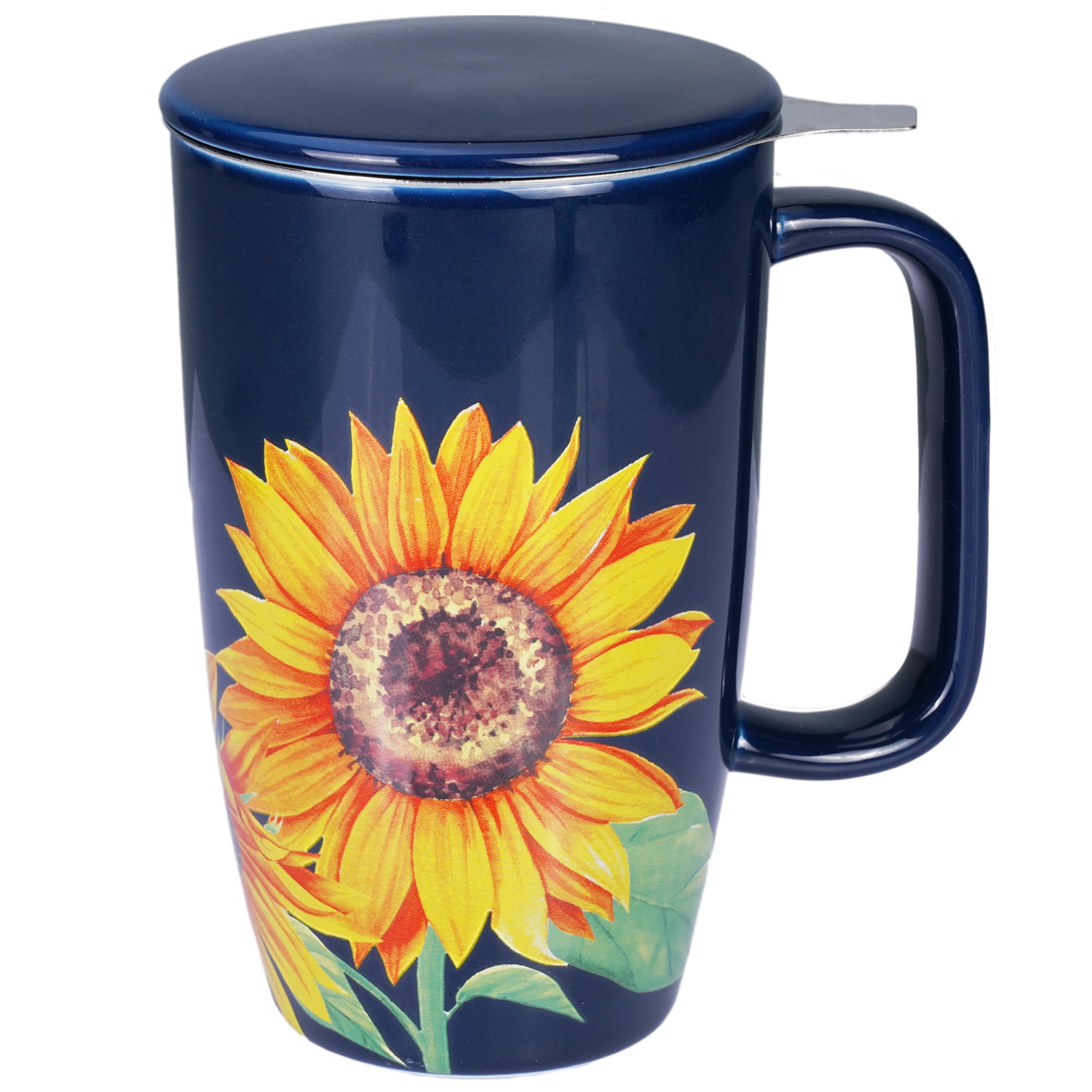 Sunddo taza cerámica con infusor para infusiones limpias de hojas sueltas.