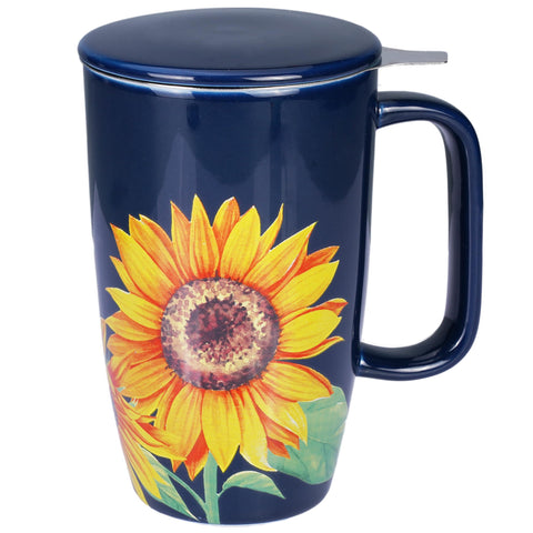 Sunddo taza cerámica con infusor para infusiones limpias de hojas sueltas.