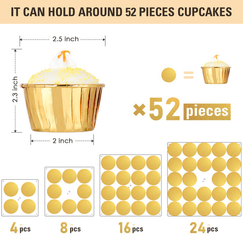 Torre de cupcakes de 4 niveles para presentaciones elegantes.
