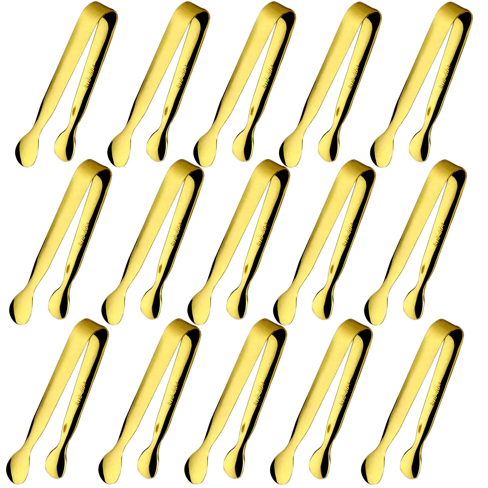 Sunenlyst pinzas mini oro para servir, ideales para aperitivos.