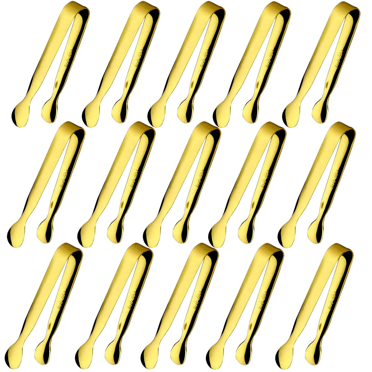 Sunenlyst pinzas mini oro para servir, ideales para aperitivos.