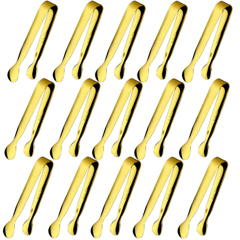 Sunenlyst pinzas mini oro para servir, ideales para aperitivos.