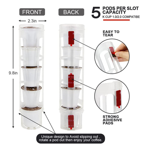 SUNGRACE soporte cápsulas K-Cup para ahorro de espacio en la encimera.