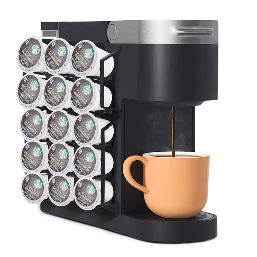 SUNGRACE soporte cápsulas Keurig, lado negro, práctico y accesible