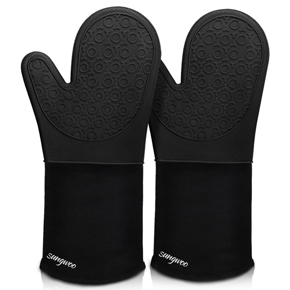 Guantes Sungwoo con silicona extra largos para manipular bandejas calientes
