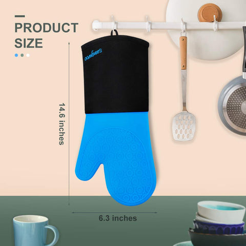 Guantes Sungwoo en uso para parrilla y manipulación de alimentos calientes.