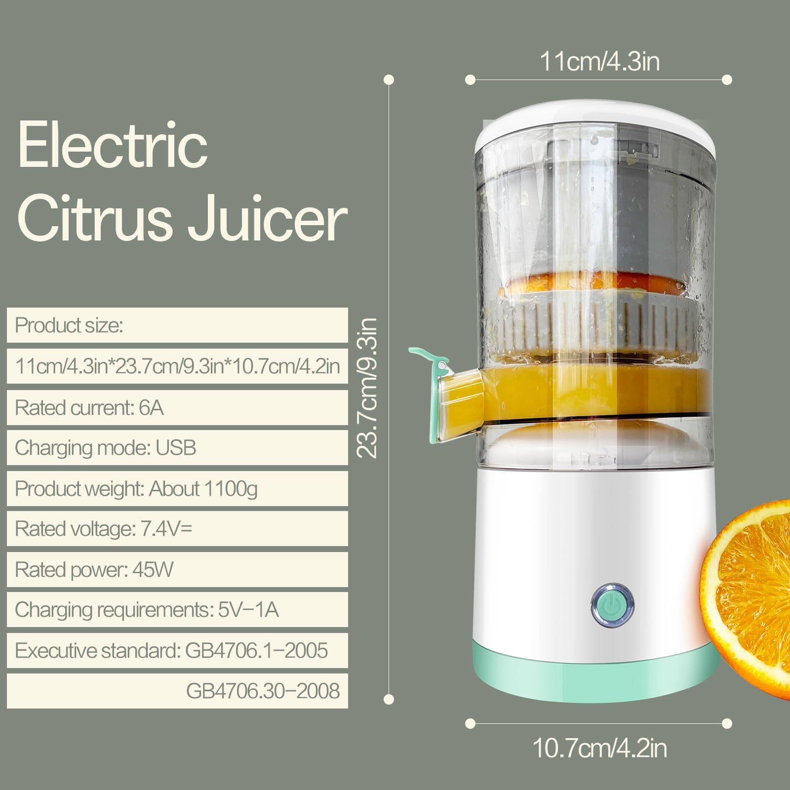 SUNHAIXIA exprimidor eléctrico fácil de limpiar tras uso diario
