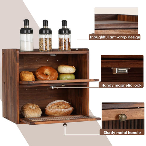 Caja Sunhoo Pan con tapa magnética para cierre limpio