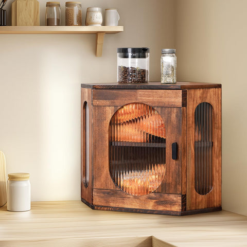 Sunhoo panera acabado madera vintage aporta toque cálido a la cocina