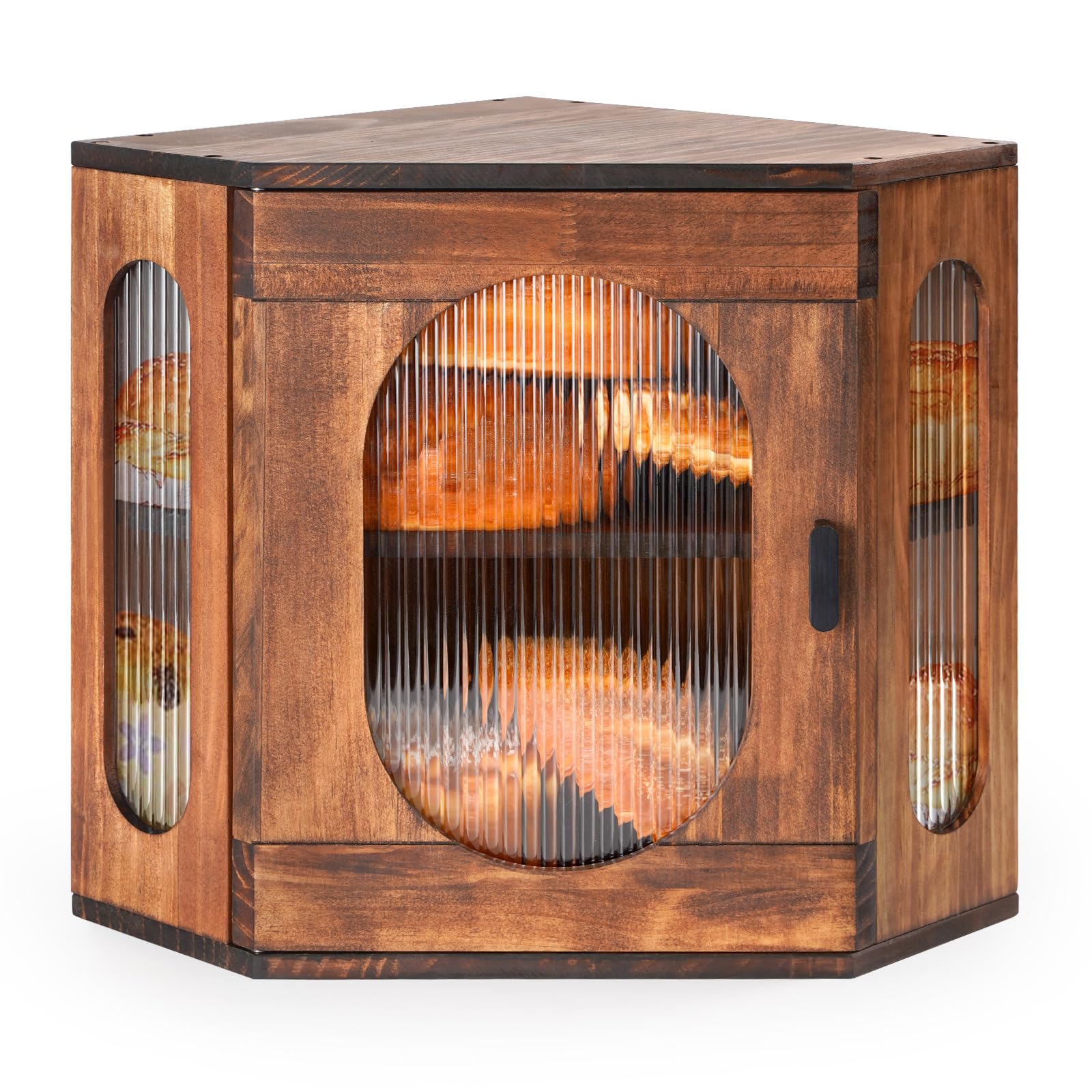 Sunhoo panera frente con ventana acrílica para pan fresco