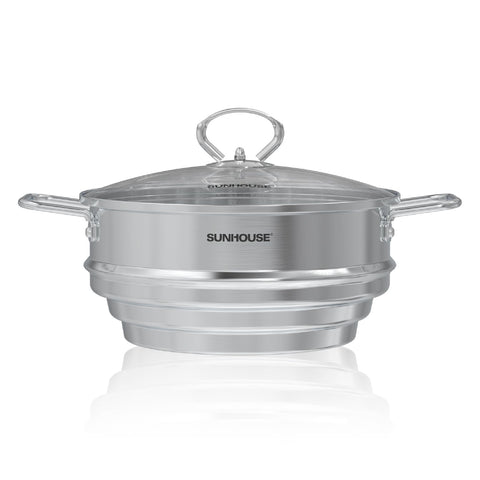 Sunhouse verduras al vapor en 8 pulgadas para cocción rápida y saludable