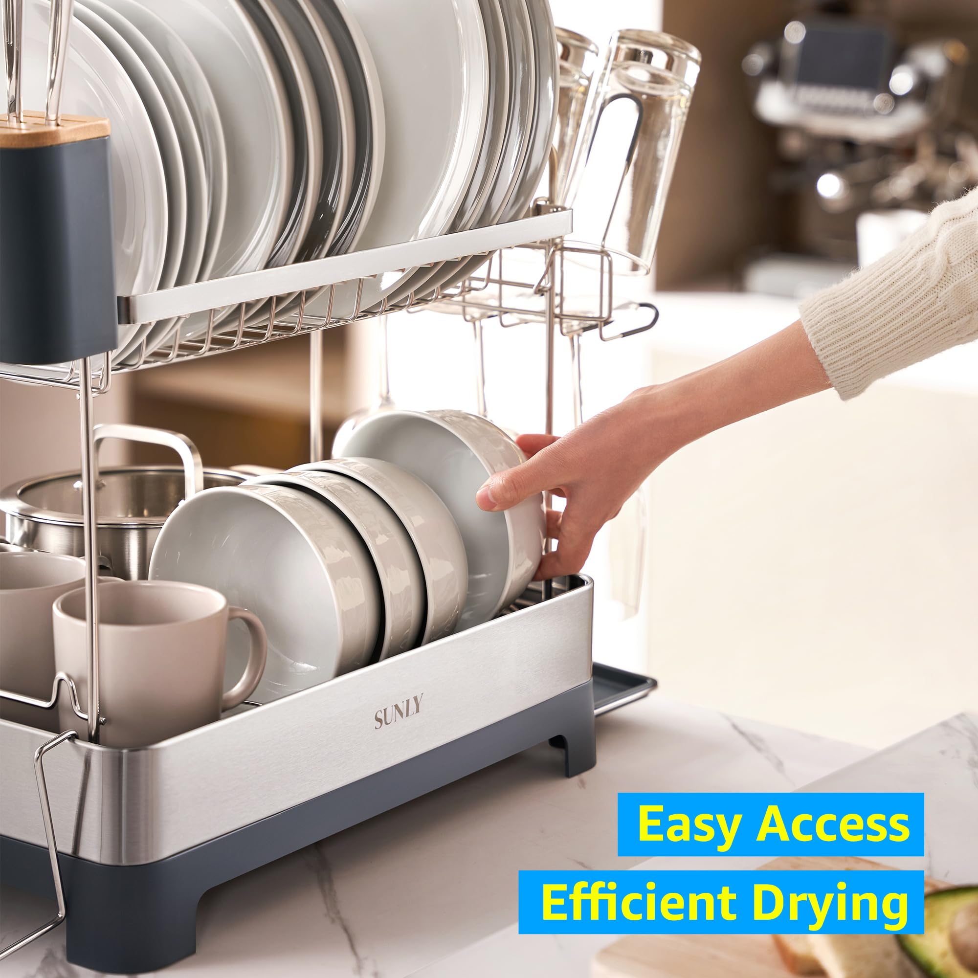 Sunly rejilla enrollable triangular para drenaje rápido de utensilios.