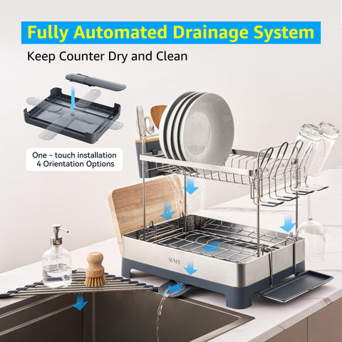 Sunly drenaje automático con boquilla extensible, mantiene la encimera seca.
