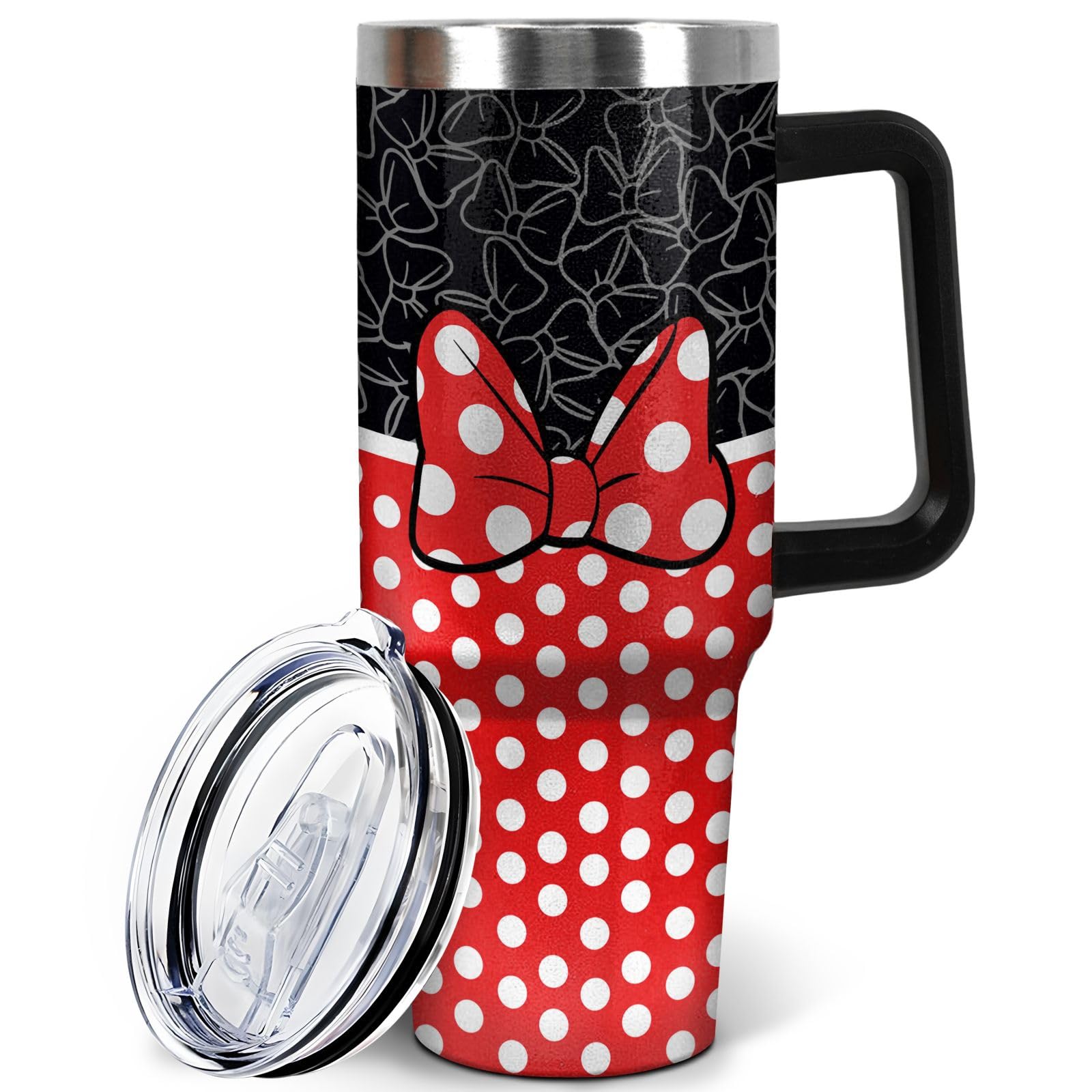 Sunmdecor vaso aislante de 40 onzas rosa leopardo frente para llevar