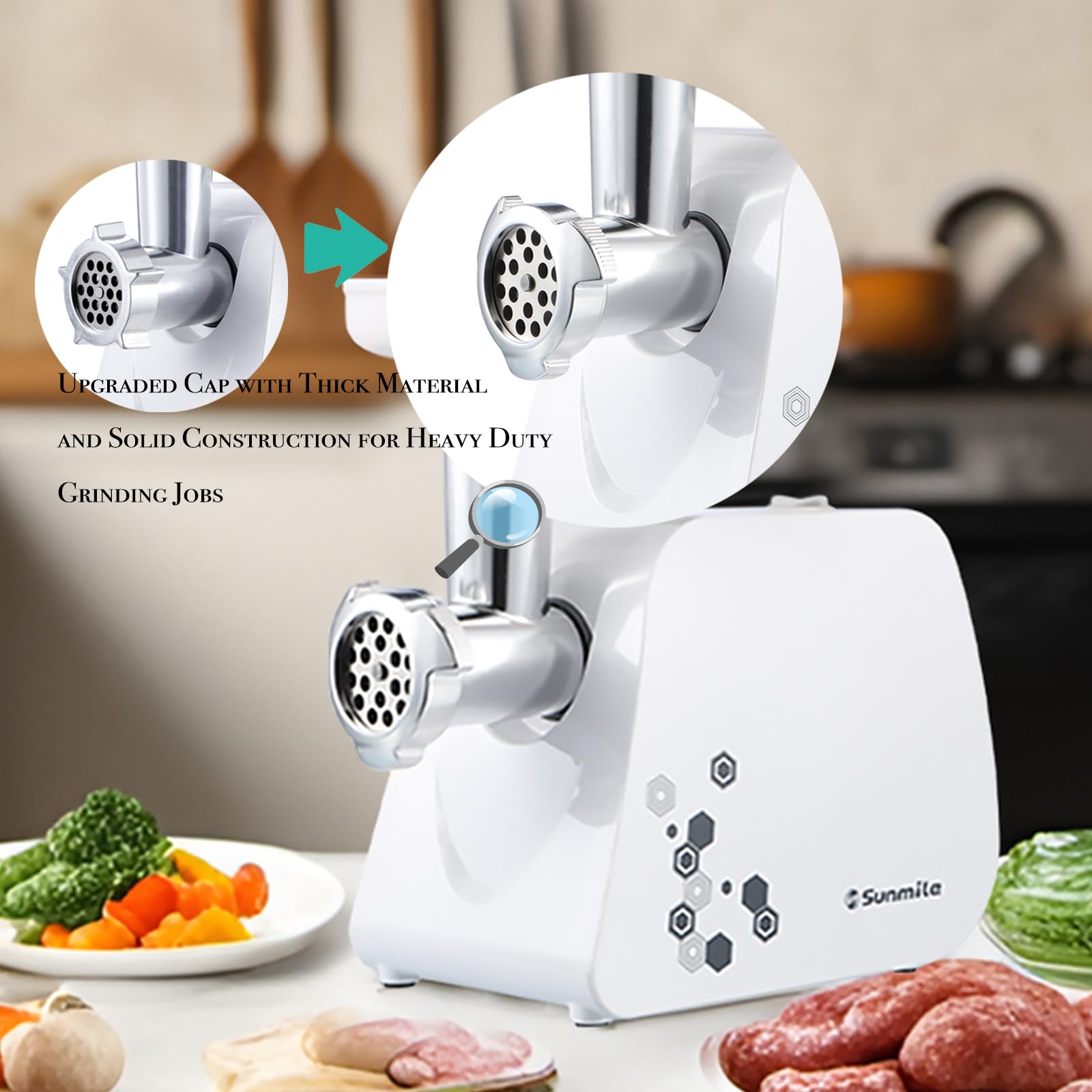 Sunmile diseño compacto blanco: encaja en cocinas modernas.