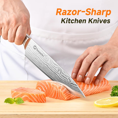Cuchillo chef Sunnecko 8 pulgadas para cortes precisos