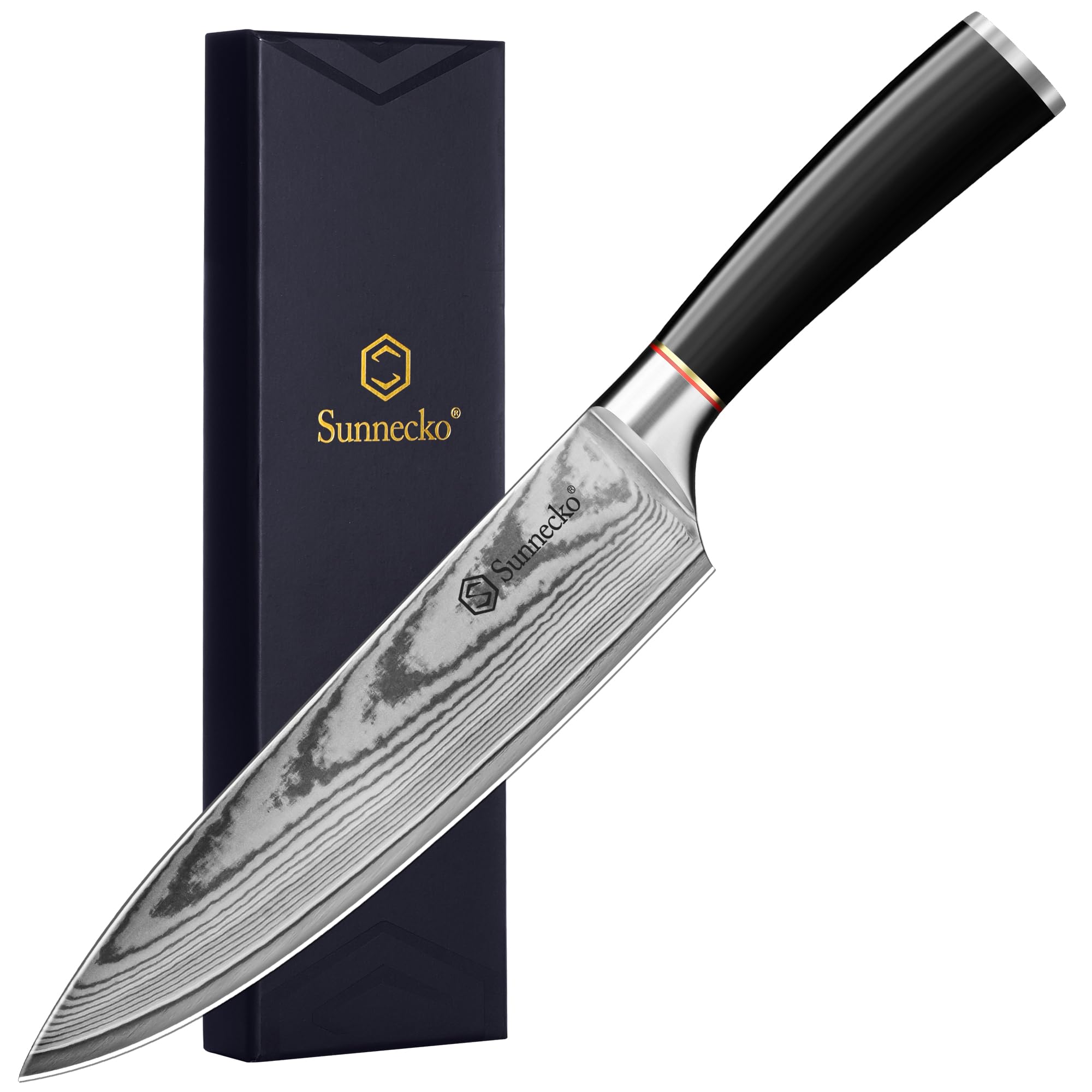 Sunnecko cuchillo de chef afilado para cortes precisos y eficientes.