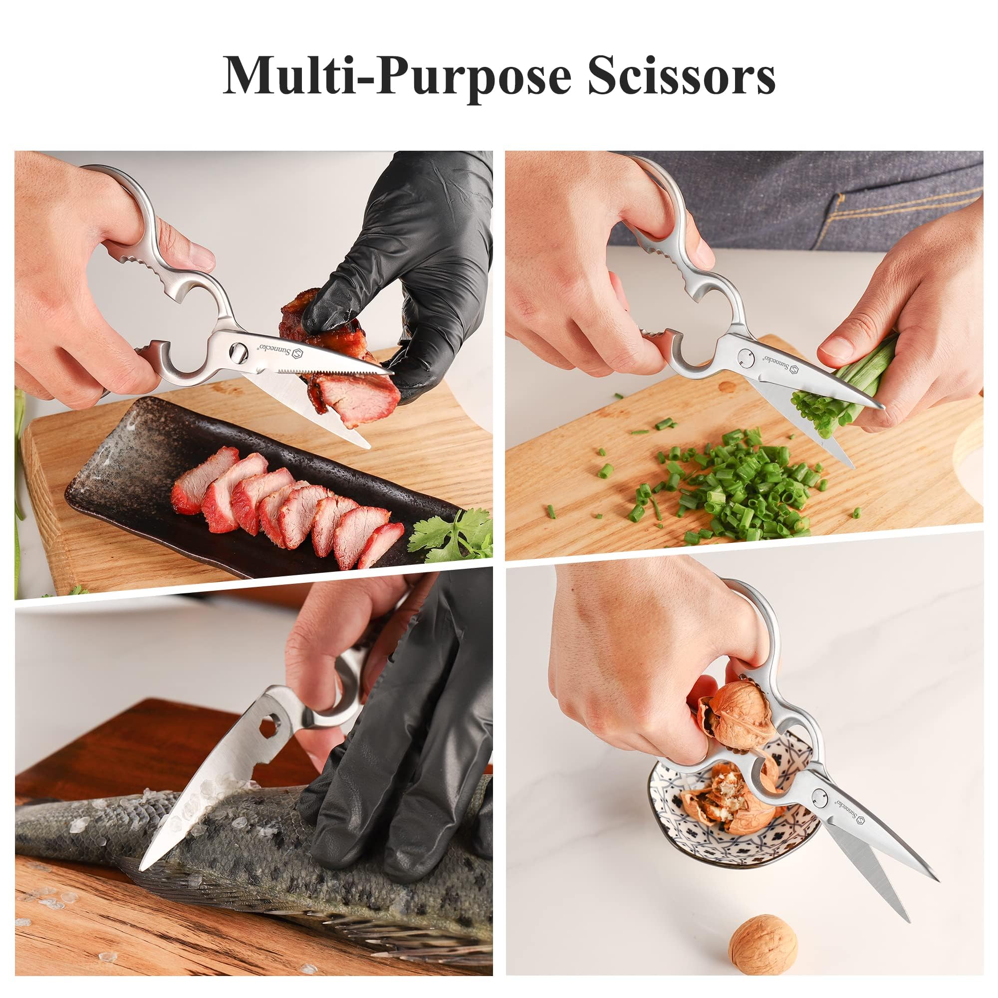 Sunnecko tijeras cocina se desmontan fácilmente para una limpieza minuciosa.